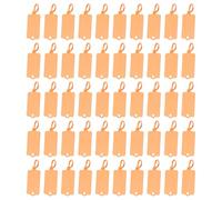 PATIKIL Etichette Plastica Riutilizzabili, 100pz Etichette Trasporto Impermeabili per Etichettatura Trasporto Sigilli Sicurezza Legami per Pennarelli Scrivibili, Arancione