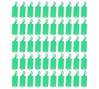 PATIKIL Etichette Plastica Riutilizzabili, 50pz Etichette Trasporto Impermeabili per Etichettatura Trasporto Sigilli Sicurezza Legami per Pennarelli Scrivibili, Verde