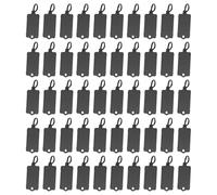 PATIKIL Etichette Plastica Riutilizzabili, 50pz Etichette Trasporto Impermeabili per Etichettatura Trasporto Sigilli Sicurezza Legami per Pennarelli Scrivibili, Nero