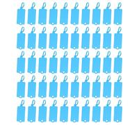 PATIKIL Etichette Plastica Riutilizzabili, 50pz Etichette Trasporto Impermeabili per Etichettatura Trasporto Sigilli Sicurezza Legami per Pennarelli Scrivibili, Blu