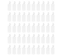 PATIKIL Etichette Plastica Riutilizzabili, 50pz Etichette Trasporto Impermeabili per Etichettatura Trasporto Sigilli Sicurezza Legami per Pennarelli Scrivibili, Bianco