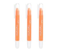 PATIKIL Evidenziatori ad asciugatura rapida, 3 evidenziatori fluorescenti a tinta unita, girevoli, per casa, ufficio, documenti, scrittura, pittura, organizzazione colorazione, arancione