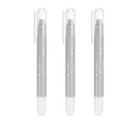 PATIKIL Evidenziatori ad asciugatura rapida, 3 evidenziatori fluorescenti a tinta unita, girevoli, per casa, ufficio, documenti, scrittura, pittura, organizzazione colorazione, grigio chiaro