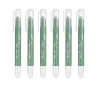 PATIKIL Evidenziatori ad asciugatura rapida, 6 evidenziatori fluorescenti a tinta unita, girevoli, per casa, ufficio, documenti, scrittura, pittura, organizzazione colorazione, verde scuro