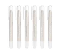 PATIKIL Evidenziatori ad asciugatura rapida, 6 evidenziatori fluorescenti a tinta unita, girevoli, per casa, ufficio, documenti, scrittura, pittura, organizzazione colorazione, beige