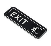 PATIKIL EXIT Cartello, Acrilico 6"x2" Auto Adesivo Porta Cartello Adesivo Montaggio Strisce per Ufficio Casa Affari Hotel, Nero