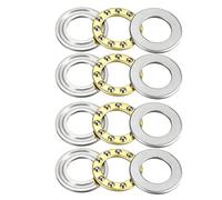 PATIKIL F12-21M 12mm x 21mm x 5mm Pressione Sfera Cuscinetti, 4pz Cromo STl Una Via Direzione