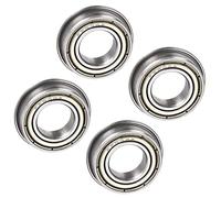 PATIKIL F6800-ZZ 10mmx19mmx5mm Flange Sfera Cuscinetto, 4pz Schermato Cromo Acciaio Cuscinetti