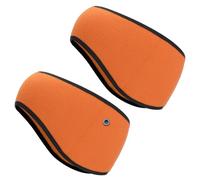 PATIKIL Fascia Riscalda Orecchie, 2 Pezzi Fascia Riscalda Orecchie In Pile Polare Invernale Elastic Running Fascia Sudore Essenziale Per Jogging Camminata Sci, Arancione