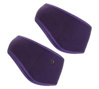 PATIKIL Fascia Riscalda Orecchie, 2 Pezzi Fascia Riscalda Orecchie In Pile Polare Invernale Elastica Fascia Sudore Per Corsa All'aperto Essenziale Per Jogging Camminata Sci, Viola Scuro