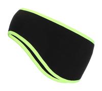 PATIKIL Fascia Riscaldante per Orecchie, Fascia Riscaldante per Orecchie in Pile Polare Fascia Elastica per Corsa Essenziale per Corsa Jogging Camminata Sci, Nero con Verde Fluorescente