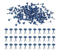PATIKIL Fermacarte, 300pz Mini Fermacarte a Testa Rotonda in Metallo per Artigianato Arte Scrapbooking Fai Da Te Spille Forniture, Blu Scuro, 0,3"x0,18"