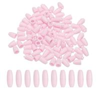 PATIKIL Fermagli a Scatto 24mm, 100 Set Connettori a Barilotto Perline Plastica, Clip per Cordino Collana, Braccialetto, Creazione Gioielli Fai da Te, Rosa