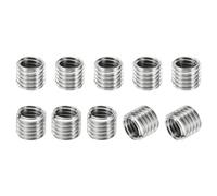 PATIKIL Filettatura Adattatori Manicotto Riduzione Dado 10pz M12x1,75 Maschio a M10x1,5 Femmina Riparazione Inserto Dado Vite Riduttore Inox Acciaio Fissaggio 10mm