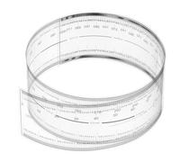 PATIKIL Film Flessibile Righello 40cm misura 0.1mm Con R Angolo E Linee Di Larghezza PET Trasparente Plastica Morbida Pieghevole Righello Dritto Per Fabbrica, Trasparente, 1 Pz