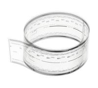 PATIKIL Film Flessibile Righello 50cm misura 0.1mm con R Angolo e Linee di Larghezza PET Trasparente Plastica Morbida Righello Pieghevole per Fabbrica, Trasparente, 1 Pz