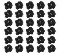 PATIKIL Fiori Chiffon 6cm, 30Pz Piccoli Fiori a Nastro Strass Perle Stoffa Mini Seta Cucire Applique Artificiali Abbellimenti Matrimonio DIY Artigianato per Capelli Decorazioni, Nero