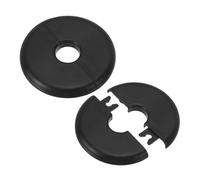 PATIKIL Flangia Divisa a Parete, 16,5mm Copriforo con Piastra Autoadesiva Rotonda in ABS Copri Tubi Termosifoni Copertura per Decorazione Rubinetto Tubo Acqua Bagno, 2 Pezzi, Nero