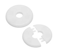 PATIKIL Flangia Divisa a Parete, 16,5mm Copriforo con Piastra Autoadesiva Rotonda in ABS Copri Tubi Termosifoni Copertura per Decorazione Rubinetto Tubo Acqua Bagno Cucina, 2 Pezzi, Bianco