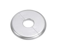 PATIKIL Flangia Divisa a Parete, 23,5mm Copriforo con Piastra Autoadesiva Rotonda in ABS Copri Tubi Termosifoni Copertura per Decorazione Rubinetto Tubo Acqua Bagno Cucina, Argento