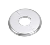 PATIKIL Flangia Divisa a Parete, 28mm Copriforo con Piastra Autoadesiva Rotonda in ABS Copri Tubi Termosifoni Copertura per Decorazione Rubinetto Tubo Acqua Bagno Cucina, Argento