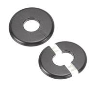 PATIKIL Flangia Divisa a Parete, 28mm Copriforo con Piastra Autoadesiva Rotonda in ABS Copri Tubi Termosifoni Copertura per Decorazione Rubinetto Tubo Acqua Bagno Cucina, 2 Pezzi, Grigio