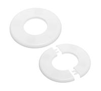 PATIKIL Flangia Divisa a Parete, 51mm Copriforo con Piastra Autoadesiva Rotonda in ABS Copri Tubi Termosifoni Copertura per Decorazione Rubinetto Tubo Acqua Bagno Cucina, 2 Pezzi, Bianco