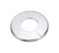PATIKIL Flangia Divisa a Parete, 51mm Copriforo con Piastra Autoadesiva Rotonda in ABS Copri Tubi Termosifoni Copertura per Decorazione Rubinetto Tubo Acqua Bagno Cucina, Argento