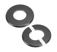 PATIKIL Flangia Divisa a Parete, 51mm Copriforo con Piastra Autoadesiva Rotonda in ABS Copri Tubi Termosifoni Copertura per Decorazione Rubinetto Tubo Acqua Bagno Cucina, 2 Pezzi, Grigio