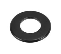PATIKIL Flangia Divisa a Parete, 64mm Copriforo con Piastra Autoadesiva Rotonda in ABS Copri Tubi Termosifoni Copertura per Decorazione Rubinetto Tubo Acqua Bagno Cucina, Nero