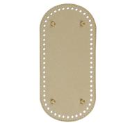 PATIKIL Fondo per Borse Pelle Pu 9.8x4.7 Pollici, Base Ovale Tappetino Fondo per Borsa Uncinetto con Fori e Chiodi, per Borse Fai da Te, Borse a Tracolla, Borsette, Oro