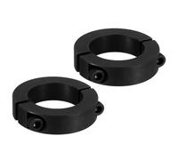 PATIKIL Foro 38mm Collare Albero Doppia Divisione 60mm OD 15mm Spessore 2pz 45#Collare Bloccaggio Acciaio al Carbonio Stile Morsetto con Vite Fissaggio per Industria Meccanici Nero