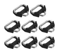 PATIKIL Fotocamera Cinghia Ansa oring, 4pz Metallo Triangolo Diviso oring Gancio Adattatore con Plastica Cappuccio Universale per Fotocamera Tracolla Tracolla, Argento Nero