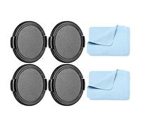 PATIKIL Fotocamera Obiettivo Cappuccio, 4pz Lati Spillo Frontale Obiettivo Coperchio con Microfibra Pulizia Panno per 58mm Filo Universale Obiettivi DSLR