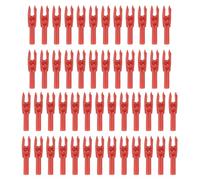 PATIKIL Frecce per Tiro Arco Nocks 4,2mm 0,165", 50pz Inserto Nock Frecce di Ricambio per Frecce Caccia Arco Composito Arco Ricurvo, Rosso