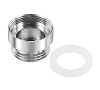 PATIKIL G1/2 Maschio M22*1.0 Femmina Filetto Rubinetto Adattatore, Cromato Aeratore Connettore Raccordo per Giardino Tubo flessibile Acqua Filtro, Argento