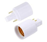 PATIKIL G24q a E26/E27 Luce Presa Adattatore 2pz Lampada Supporto Converte 4 Pin a Vite Base Convertitore per Alogena CFL Luce Lampadina