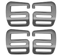 PATIKIL Ganci a G per Cinghie Scorrevoli 25mm, 2 Coppie Ganci a G in Metallo Clip Regolabili per Cinghie Zaino Tracolle Borse da Spalla Cinghie Valigie Abbigliamento, Grigio