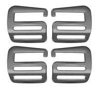PATIKIL Ganci a G per Cinghie Scorrevoli 32mm, 2 Coppie Ganci a G in Metallo Clip Regolabili per Cinghie Zaino Tracolle Valigie Cinghie per Cinture Hardware per Cinture Outdoor, Grigio