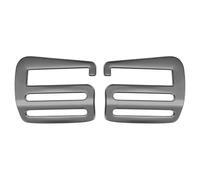 PATIKIL Ganci a G per Cinghie Scorrevoli 38mm, 1 Coppia Ganci a G in Metallo Clip Regolabili per Cinghie Zaino Tracolle Cinghie Valigia Cinghie Cintura Esterna Hardware, Grigio