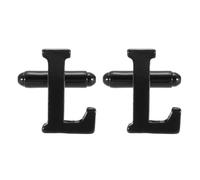 PATIKIL Gemelli Da Polso Con Lettera Iniziale Alfabeto Classico Lettera L Gemelli Da Polso Per Uomo 26 Lettere Da A A Z Con Scatola Regalo Per Uomo Padre Marito Matrimonio Regalo Nero