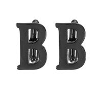 PATIKIL Gemelli Da Polso Con Monogramma Iniziale Lettera B Uomo Gemelli Classici Alfabeto Lettere Da A A Z Con Scatola Regalo Per Uomo Padre Marito Matrimonio Festa Aziendale Nero