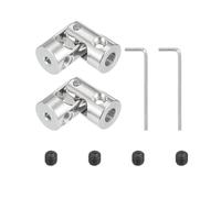 PATIKIL Giunto Universale Rotabile Per Albero Di Sterzo Con Diametro Interno Da 4mm A 2mm 2 Pezzi Giunto A Croce Connettore Accessori Con Viti M3 E Chiave Per Modelli Di Motori E Robot