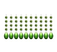 PATIKIL Gocce Cristallo a Forma Lacrima per Lampadari, 10Pz 125mm Lunghezza 38mm Pendenti per Lampadari Parti Prismi Ornamenti Pendenti per Arti e Mestieri Fai da Te, Verde