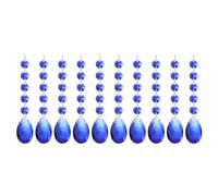 PATIKIL Gocce Cristallo a Forma Lacrima per Lampadari, 10Pz 145mm Lunghezza 38mm Pendenti per Lampadari Parti Prismi Ornamenti Pendenti per Arti e Mestieri Fai da Te, Blu