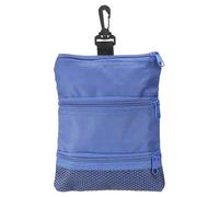 PATIKIL Golf Pouch Bag 7.8x7 Pollici, 3 Tasche con Cerniera per Palline da Golf con Clip per Oggetti di Valore Porta Tee Multi Tasca per Uomini Donne Portaoggetti, Blu