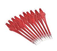PATIKIL Golf Punteggio Matite con Gomma, 30pz Rotondo Clip Plastica 2H Pennarello Penne per Sport Giochi Meeting, Rosso
