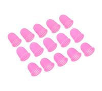 PATIKIL Gomma Dita Punte 15pz Silicone Pollice Polpastrelli Protezione Coprisupporti Cuscinetti Ditale per Ufficio Conteggio Ordinamento Cucito Rosa 3 Dimensione Assortito