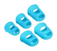 PATIKIL Gomma Dita Punte 30pz Silicone Pollice Polpastrelli Protezione Copritastiera Ditale per Chitarra Suonare Ufficio Contare Cucire Cielo Blu 5 Dimensione Assortito