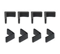 PATIKIL Gommini Per Gambe Di Mobili Forma A L 2" x 2" 8pci Coprigambe Per Mobili Forma A L Gommini Angolari In Gomma Per Mobili Nero